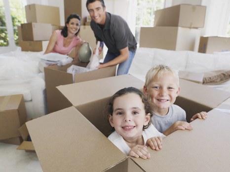 Office relocation planning in Lamorbey with packed boxes and moving equipment