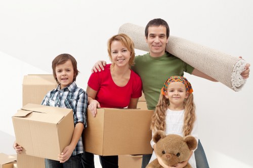 Carefully packed fragile items ready for local removals