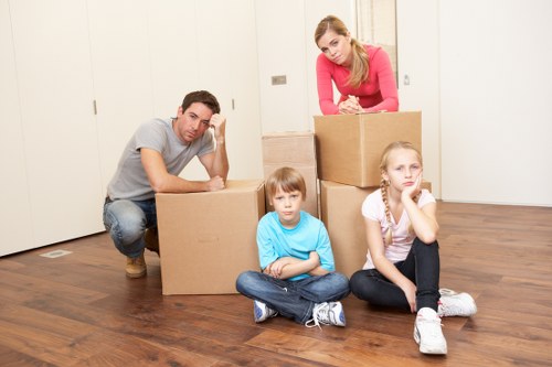 Business and home items prepared for short-term storage